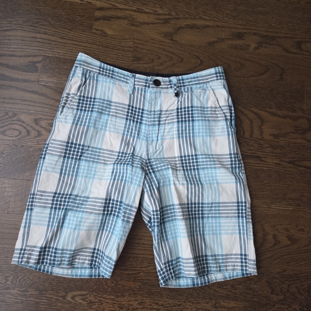 Element Blue and White Plaid Shorts Mens Sz.32